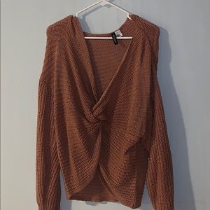 Mauve knot sweater